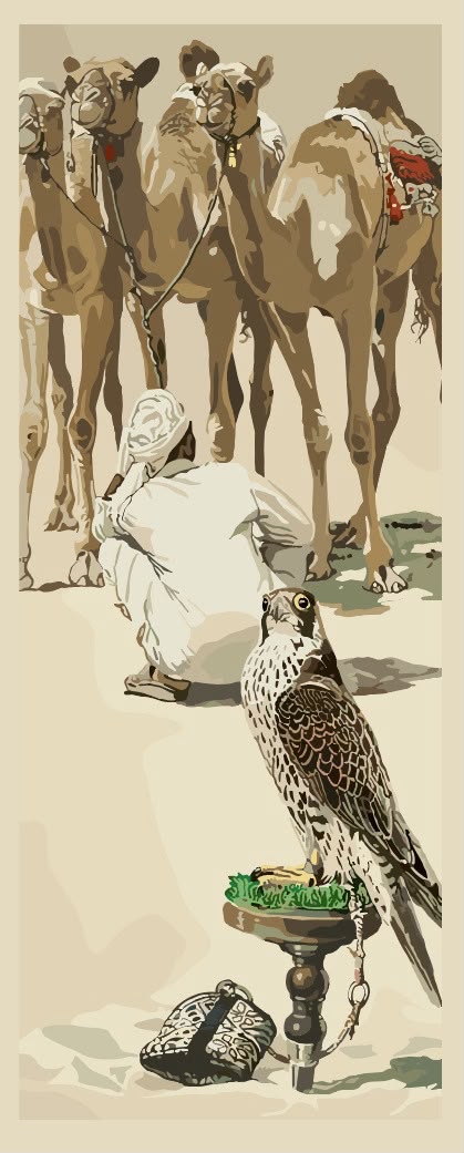 7355ea78-4952-4b19-a8c6-632c7908b221_3c936b4f-ddb0-415f-ad52-ad0d3483aaca ستيكر البدوي مع الجمل والصقر - الصورة 1